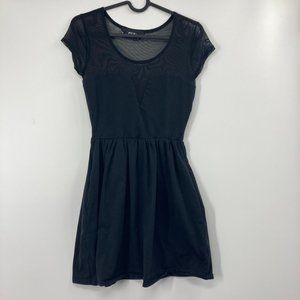 Nasty Gal Black Mesh Dress Sexy Mini Tight Fitting